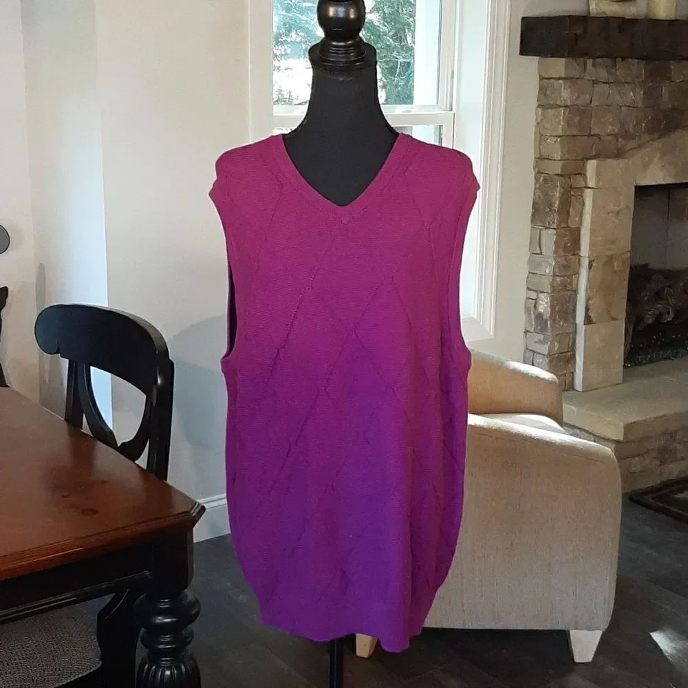 NWT CHAPS Purple Cotton Sweater